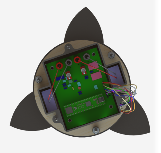 Top view rendering of the Variable Drag System